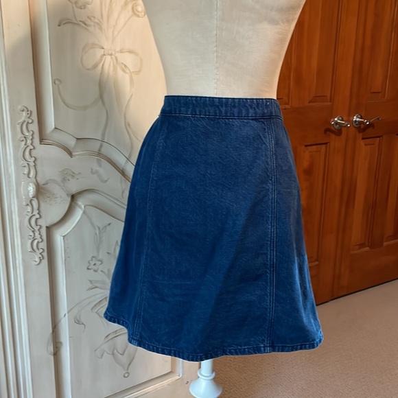 Pilcro Denim Button Front Skirt, 4 - Picture 2 of 6